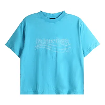 Pre-owned Balenciaga Medium Fit T-shirt 'azure' | Tan | Women's Size M In Brown