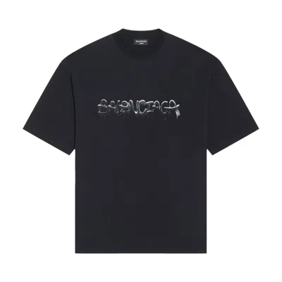 Pre-owned Balenciaga Medium Fit T-shirt 'black'