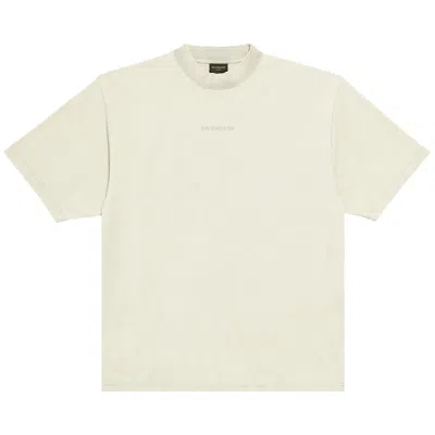 Pre-owned Balenciaga Medium Fit T-shirt 'cement Grey' In Tan