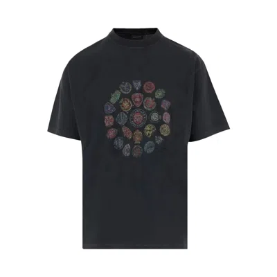 Pre-owned Balenciaga Medium Fit T-shirt 'faded Washed Black' | Men's Size M