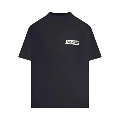 Pre-owned Balenciaga Medium Fit T-shirt 'faded Washed Black' | Women's Size S