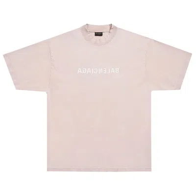 Pre-owned Balenciaga Medium Fit T-shirt 'light Pink/white'