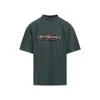 Balenciaga Short Sleeve Graphic Print T-shirt In Green