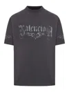 Balenciaga Graphic Logo T-shirt Fit Medium In Black