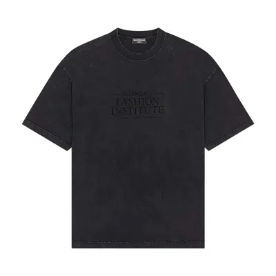 Pre-owned Balenciaga Medium Fit T-shirt 'washed Black'
