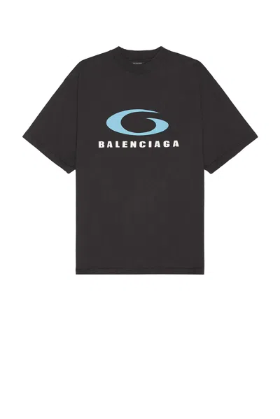 Balenciaga Icon Print Cotton T-shirt In Black