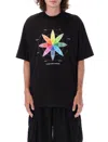 Balenciaga Short Sleeve Crew Neck Graphic Print T-shirt In Washed_black