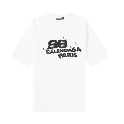 Pre-owned Balenciaga Medium Fit T-shirt 'white'