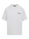Balenciaga Oversized Logo-print Cotton-jersey T-shirt In White