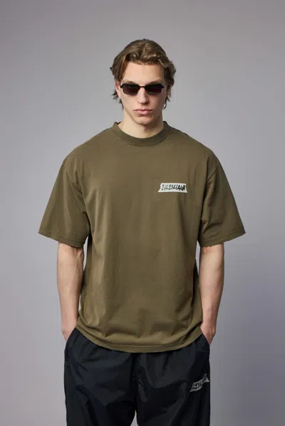 Balenciaga Masking Tape T-shirt Medium Fit In Green