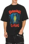 Balenciaga Cotton Salon De Couture Gothic T-shirt In Black