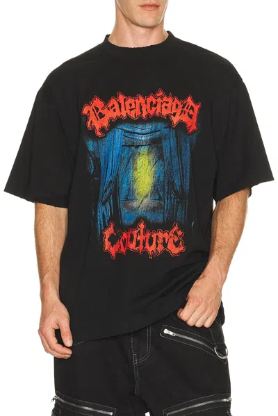 Balenciaga Cotton Salon De Couture Gothic T-shirt In Multi