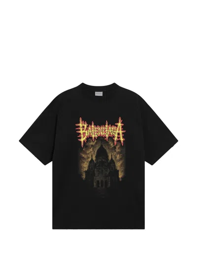 Balenciaga Medium Fit Tshirt In Black