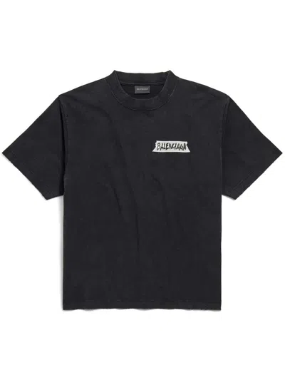 Balenciaga Medium Fit Tshirt Clothing In Black
