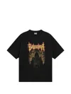 Balenciaga Printed Cotton Jersey T-shirt In Black