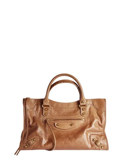 Balenciaga Medium Handbag 38 X 24 X 13.5 Cm With Adjustable Strap In Brown