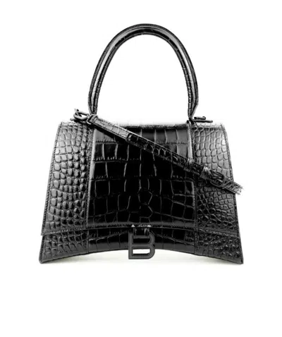 Balenciaga Medium Hourglass Handbag In Black