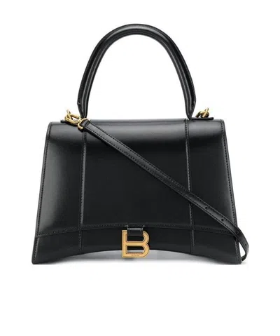Balenciaga Medium Hourglass Tote Bag In Black