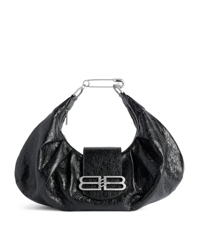 Balenciaga Medium Lambskin Pamela Shoulder Bag In Black