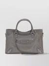 Balenciaga Medium Lambskin Shoulder Bag In Gray