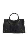 Balenciaga Medium Le City Crocodile-embossed Top-handle Tote Bag In Black