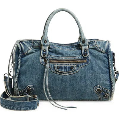 Balenciaga Medium Le City Denim Satchel