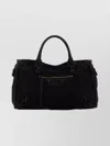 Balenciaga Medium Le City Handbag With Zip Pocket In Black