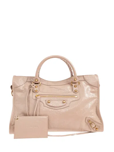 Balenciaga Medium Le City Leather Tote Bag In Pink