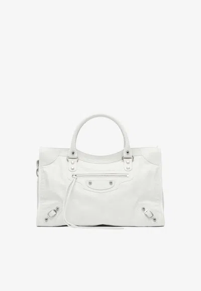 BALENCIAGA MEDIUM LE CITY LEATHER TOTE BAG