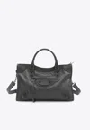 Balenciaga Le City Medium Crinkled Leather Top-handle Bag