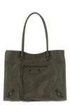 Balenciaga Medium City Tote Bag With Double Handles In Green