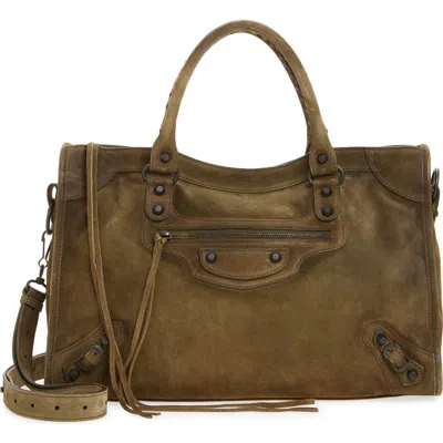 Balenciaga Medium Le City Suede Satchel