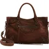 Balenciaga Medium Le City Suede Satchel