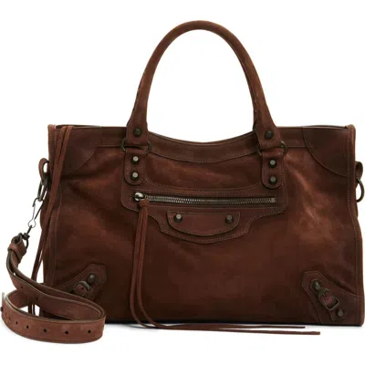 Balenciaga Medium Le City Suede Satchel