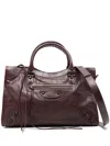 Balenciaga Le City Medium Crinkled Leather Top-handle Bag