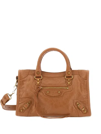 Balenciaga Medium Le City Tote Bag In Brown