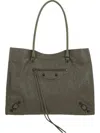 Balenciaga Medium City Tote Bag With Double Handles In Green