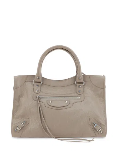 Balenciaga Medium Le City Tote Bag In Neutrals