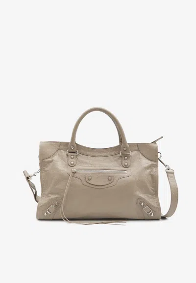 Balenciaga Medium Le City Tote Bag In Sand