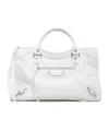 Balenciaga White Le City Medium Satchel Bag In White