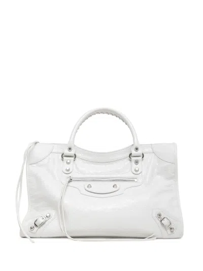 Balenciaga Medium Le City Tote Bag In White