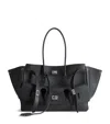 Balenciaga Medium Leather Bel Air Carry All Tote Bag In Black