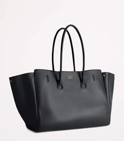Balenciaga Medium Leather Bel Air Carry All Tote Bag In Black