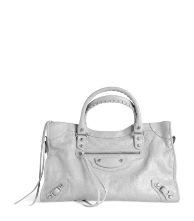 BALENCIAGA MEDIUM LEATHER LE CITY TOP-HANDLE BAG