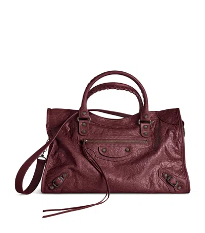 BALENCIAGA MEDIUM LEATHER LE CITY TOP-HANDLE BAG