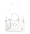 Balenciaga Medium Handbag With Detachable Strap And Studded Accents In White