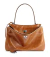 Balenciaga Rodeo Medium Leather Top-handle Bag In Beige