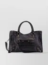 Balenciaga Medium Le City Crocodile-embossed Top-handle Tote Bag In Black