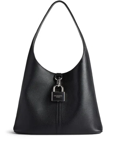 BALENCIAGA MEDIUM LOCKER LEATHER SHOULDER BAG