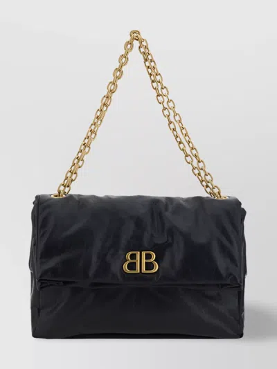 Balenciaga Medium Monaco Shoulder Bag In Black